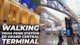 Walking NYC  Penn Station to Times Square amp Grand Central Terminal July 2021 [upl. by Josee508]