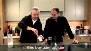 aerolatte  milk frother makes three layer caffè latte macchiato [upl. by Darum]