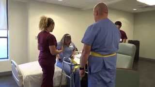 Physical Therapy Transfer Training  How To Transfer From Wheelchair To Bed [upl. by Maibach]