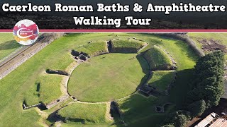 CAERLEON ROMAN BATHS amp AMPHITHEATRE WALES  Walking Tour  Pinned on Places [upl. by Utimer243]