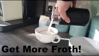 How to Get More Froth from Your Nespresso Coffee Aeroccino  Nespresso tips and help [upl. by Corron]