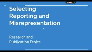 Selective Reporting and Misrepresentation of data Research and Publication ethics Phd coursework [upl. by Bradeord]