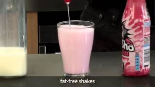 How to make a fat free milkshake using an aerolatte milk frother [upl. by Cilurzo]