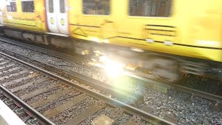 Merseyrail 507 009 making arcs at Birkdale station [upl. by Aitekram35]