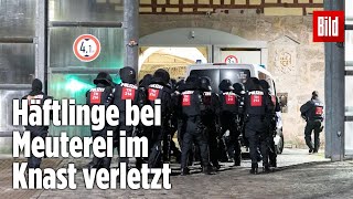 Gefängnismeuterei Polizei stürmt Knast in Thüringen  JVA Untermaßfeld [upl. by Sugna]